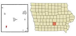 Location of Melcher-Dallas, Iowa