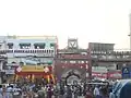 The view from the mosque towards the old Delhi market