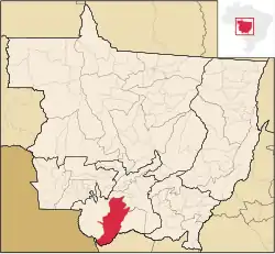 Location in Mato Grosso