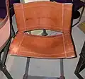 1970s Leather & Steel Chair – closeup