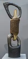 “Counterman”. 2017, h = 80 cm, cast iron, wood, silumin