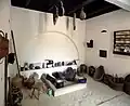 Central room of the house with fireplace