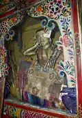 Statue of Milarepa in Tirthapuri Gompa