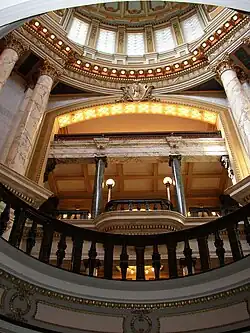 "New" Mississippi State Capitol second floor facing upward