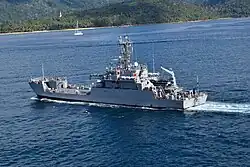 The last ship of the batch LCU 58 during trials.