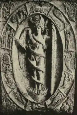 Snake wrapped around a winged Phanes