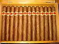 A box of box-pressed Dunhill Mojitos