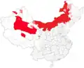 Mongol autonomous prefectures and counties[74]
