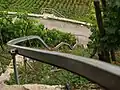 Monorackbahn alignment in a vineyard near Mundelsheim