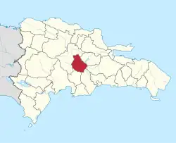 Location of the Monseñor Nouel Province