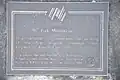 Bicentennial plaque celebrating the achievement 70 years later in 1988.