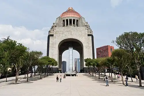 Monumento a la Revolución in Mexico City, Mexico, the tallest memorial arch in the world, 1938