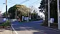 The level crossing for Chiba Prefectural Route 244 to the west of the station in November 2017