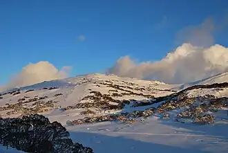 Mount Perisher at 2,054&nbsp;m (6,739&nbsp;ft)