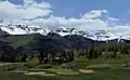 Mount Emma (centered) seen from golf course looking northeast