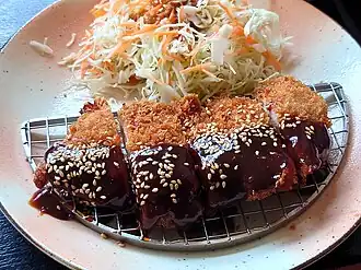 With miso sauce