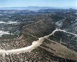 section of Pahute Mesa (southeast, at Test Site)