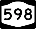 New York State Route 598 marker