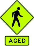 Aged pedestrians