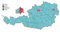 Map showing the results of the election on the sub-constituency level