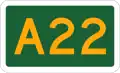NSW Alphanumeric Route sign