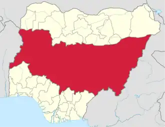 Location of Middle Belt