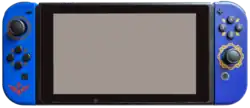 Nintendo Switch console (2017) with decorated Joy-Con