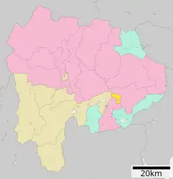 Location of Nishikatsura in Yamanashi Prefecture