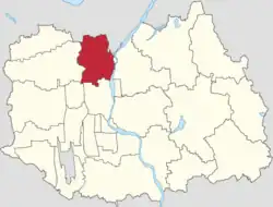 Location of Niulanshan Town within Shunyi District