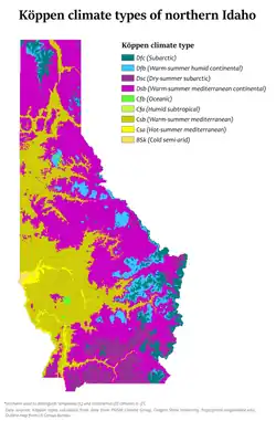 Image 6Köppen climate types in northern Idaho (from Idaho panhandle)