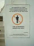 Notice at stage, behind Telok Ayer Hong Lim Green Community Centre.