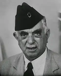 Image 24Nuri Said (1888 – 1958) contributed to the establishment of the Kingdom of Iraq and the armed forces while also serving as Prime minister. (from History of Iraq)
