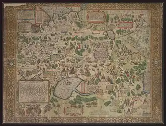 Volgodonskaya Perevoloka on the map (1562).