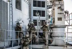 Cypriot Underwater demolition team "OYK" in joint training with Greek counterparts.