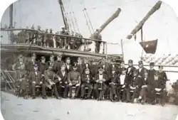 Captain William King-Hall and crew, HMS Indus, Halifax, Nova Scotia, 1860