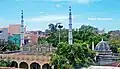 A view of the mosque roofline