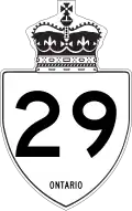 Highway 29 marker