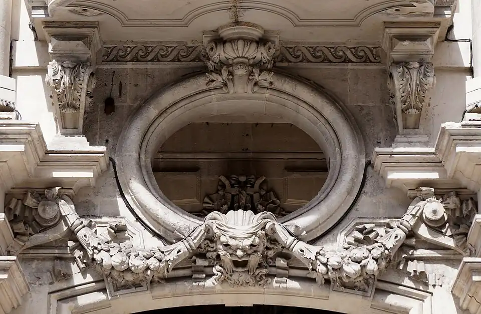 19th century Eclectic Classicist oculus of the Opéra-Théâtre de Clermont-Ferrand&nbsp;[fr], Clermont-Ferrand, France