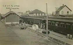 Original Green Bay & Western Railyards along Railroad Street c.1909