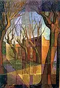Autumn Geometry, oil on metal plate, 1967