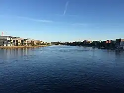 Otra river between Lund (left) and Kvadraturen (right)