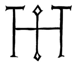 Signum manus of Otto I (circa 970).