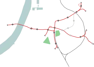 Groenplaats is located in the Antwerp premetro network