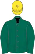 Dark green, yellow cap