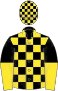Black and yellow check, halved sleeves