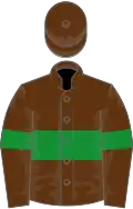 Brown, green hoop and armlets
