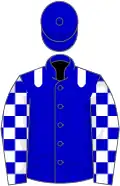 Blue, white epaulets, checked sleeves