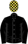 Black, yellow checked cap