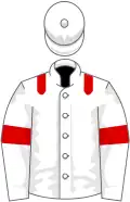 White, red epaulets and armlets