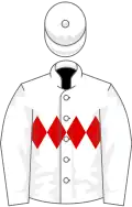 White, red triple diamond